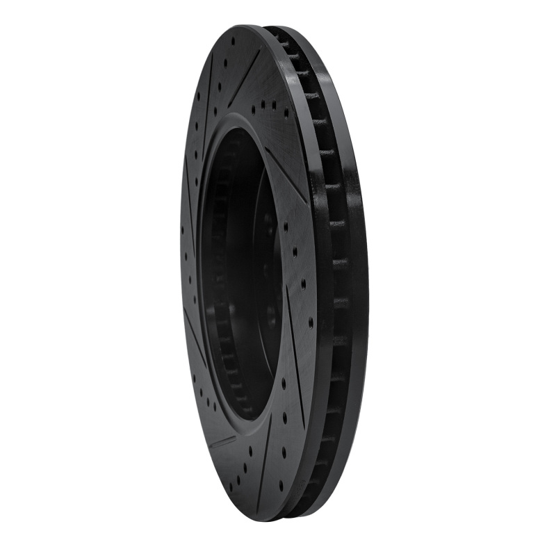 Ford F-150 Brake Rotor (1) - Front Right - R1 Concepts - Drilled & Slotted - Black - 2009